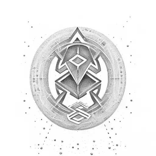 A mobius symbol with drops as if in speed, adds the letters A G L equally spaced across the symbol. tattoo design idea
