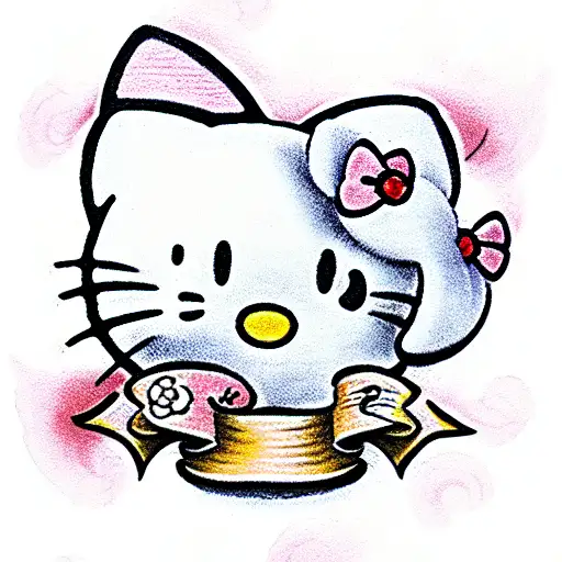 hello kitty tattoo design idea
