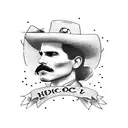 doc Holliday I'm your huckleberry  tattoo design idea