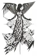 dark angel tattoo design idea