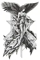 dark angel tattoo design idea