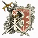 knights Templar with sword and writing saying he who kneels before god can stand before anyone tattoo design idea