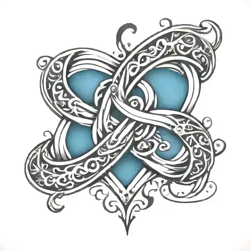 infinity symbol with heart tattoo design idea