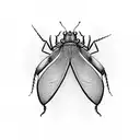 cockroach whit distopic future background tattoo design idea