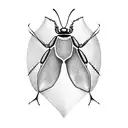 cockroach whit distopic future background tattoo design idea