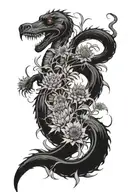 Loch Ness monster AND thistles tattoo design idea