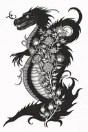Loch Ness monster AND thistles tattoo design idea