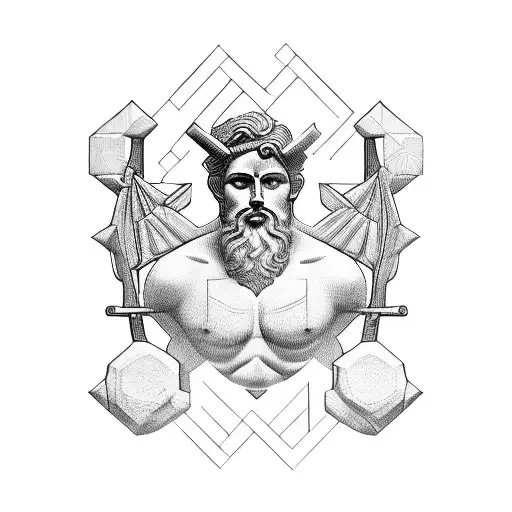 greek god atlas tattoo design idea