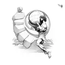 greek god atlas holding globe tattoo design idea