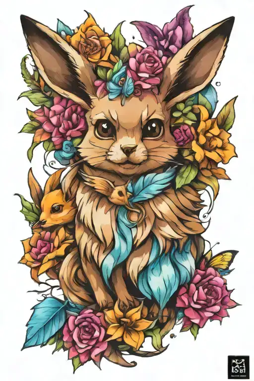 Eevee and Evolutions tattoo design idea