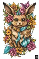 Eevee and Evolutions tattoo design idea