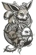 Eevee and Evolutions tattoo design idea