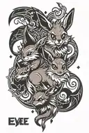 Eevee and Evolutions tattoo design idea