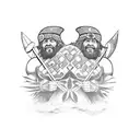 Lapu Lapu dragging Magellan like Achillies did to Hector tattoo design idea