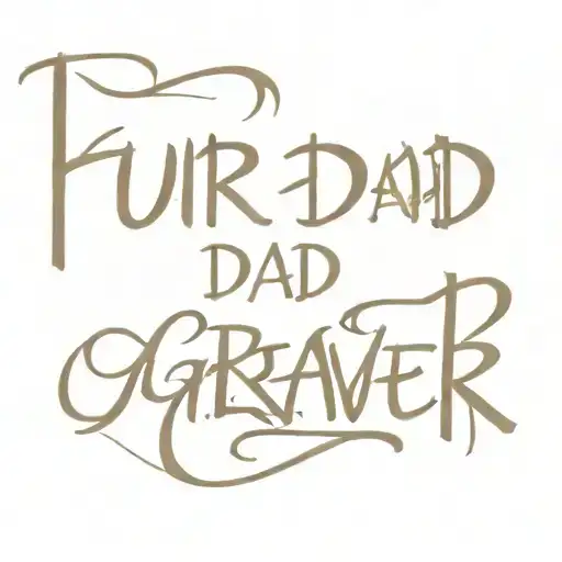 fur dad , god is greater than my ups abd downs, curves tattoo design idea