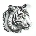 White tiger tattoo design idea