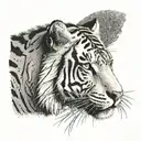 White tiger tattoo design idea