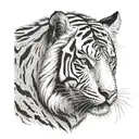 White tiger tattoo design idea