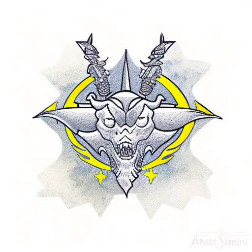 scorpio stars, US Army, Aruak heratage tattoo design idea