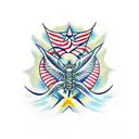 scorpio stars, US Army, Aruak heratage tattoo design idea
