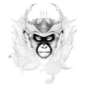 monkey king tattoo design idea