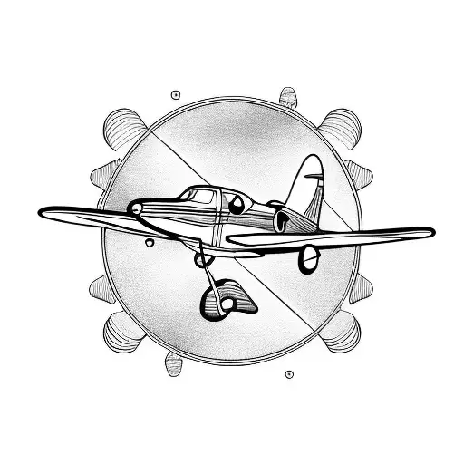 little plane cessna aviation sky  tattoo design idea