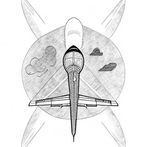 aviation plane sky  tattoo design idea