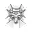 Technology-based, cybersecurity-based, or circuit-based spinal tattoo tattoo design idea