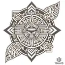 aztec arm band tattoo design idea