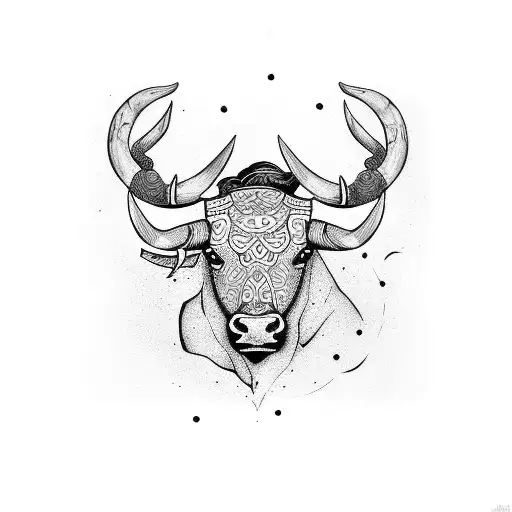 black bull on the forearm  tattoo design idea
