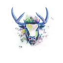 black bull on the forearm  tattoo design idea