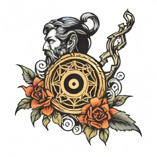 stoic symbols tattoo design idea