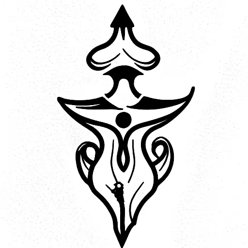 Poseidon Trident tattoo design idea