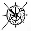 Poseidon Trident tattoo design idea