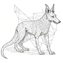 anubis with whippet face  tattoo design idea