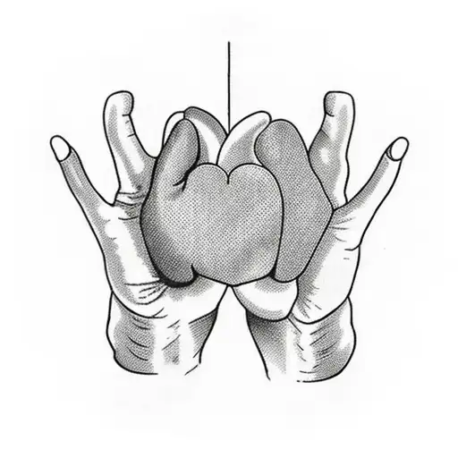 A traditional style boxing gloves with a heart-shaped marijuana leaf in the center tattoo design idea
