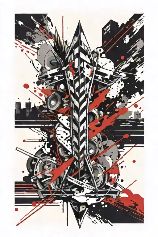 arrow with claw marks across  tattoo design idea