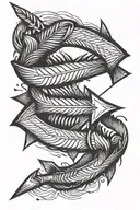arrow with claw marks  tattoo design idea
