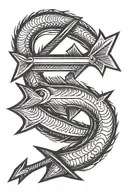 arrow with claw marks  tattoo design idea