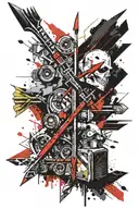 arrow with claw marks across  tattoo design idea