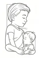 stamp tattoo with memory of dad and son moment Has tattoo design idea