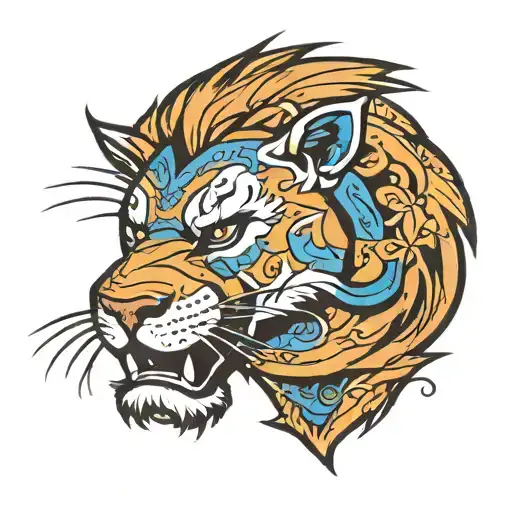 Detroit lions tattoo design idea