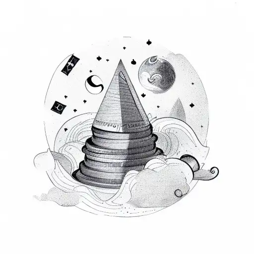 gambling in the night sky tattoo design idea
