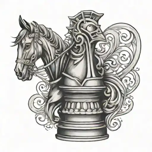knight chess piece tattoo tattoo design idea