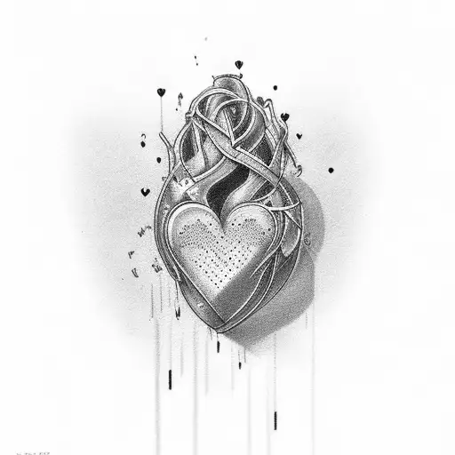 fingerabdruck herz tattoo design idea