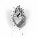 fingerabdruck herz tattoo design idea