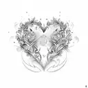 fingerabdruck herz tattoo design idea