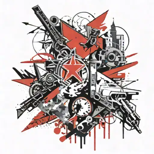 Socialist Realism Style Communist tattoo tattoo design idea