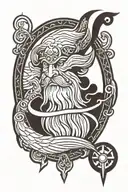 Odin symbol tattoo design idea