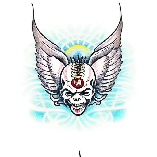 lucifer com sigilos tattoo design idea